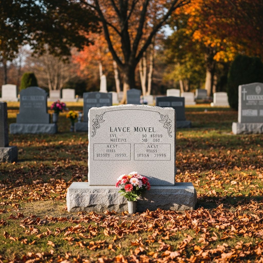 Vyčistený hrob s kvetmi